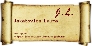 Jakabovics Laura névjegykártya
